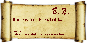Bagnovini Nikoletta névjegykártya